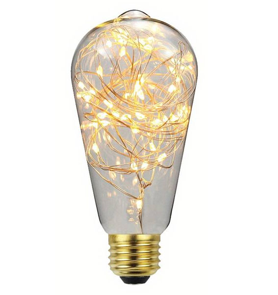 copper wire light bulb