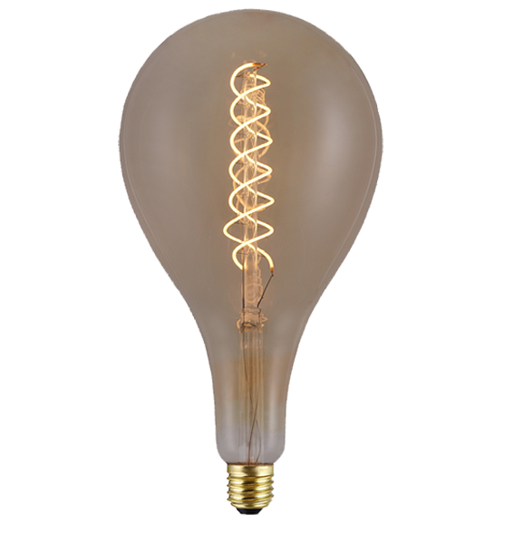 LED Filament SPIRAL 4W AMBER A165 E27 2000K Lamp