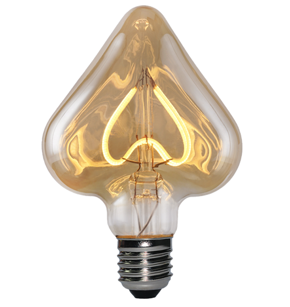 Decorative Light Bulbs 4W Heart Shaped Soft Filament LED Bulb