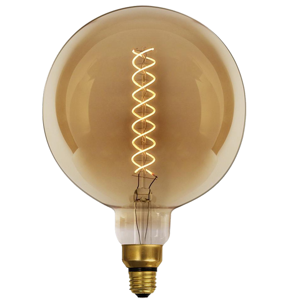 Bulb LED G200 Amber 6.5W Spiral Filament Oversized Vintage Lighting