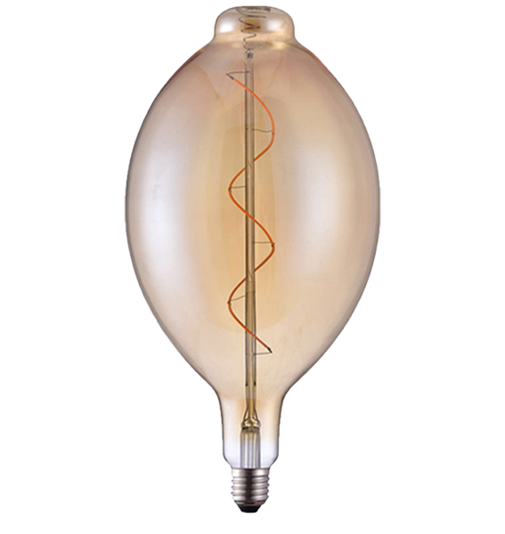 Spiral Filament LED BT180 Amber Bulbs 4W 400LM 2000K