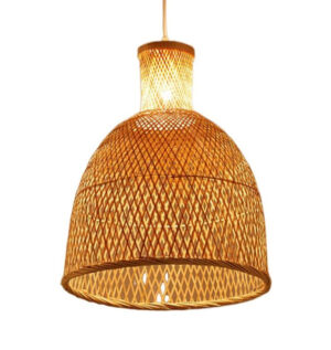 Bamboo Lightshade Large Ceiling Light Fixture for Bedroom