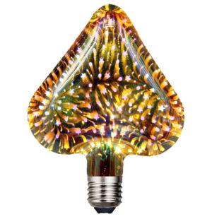 Firework Light Bulb G95 Heart Shape Decorative Lamp in Room