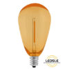 Orange S14 Filament Bulbs E12 Plastic Waterproof String Outdoor