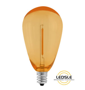 Orange S14 Filament Bulbs E12 Plastic Waterproof String Outdoor