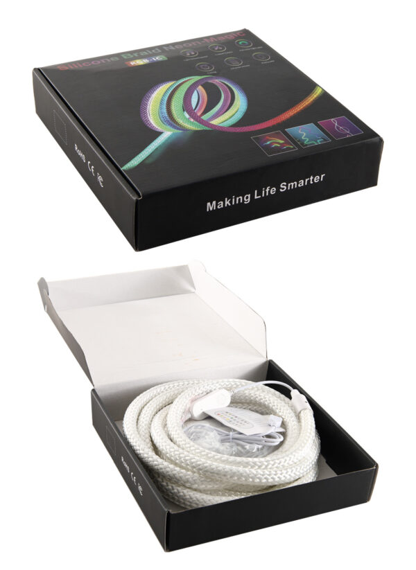 5M USB RGBIC LED Neon Rope Light - Music Sync, APP / Remote / Button Control