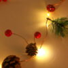 10 FT Pine Cone Christmas String Lights, 30 LEDs Battery Operated Christmas Fairy String Lights for Indoor Outdoor Xmas Tree Decorations