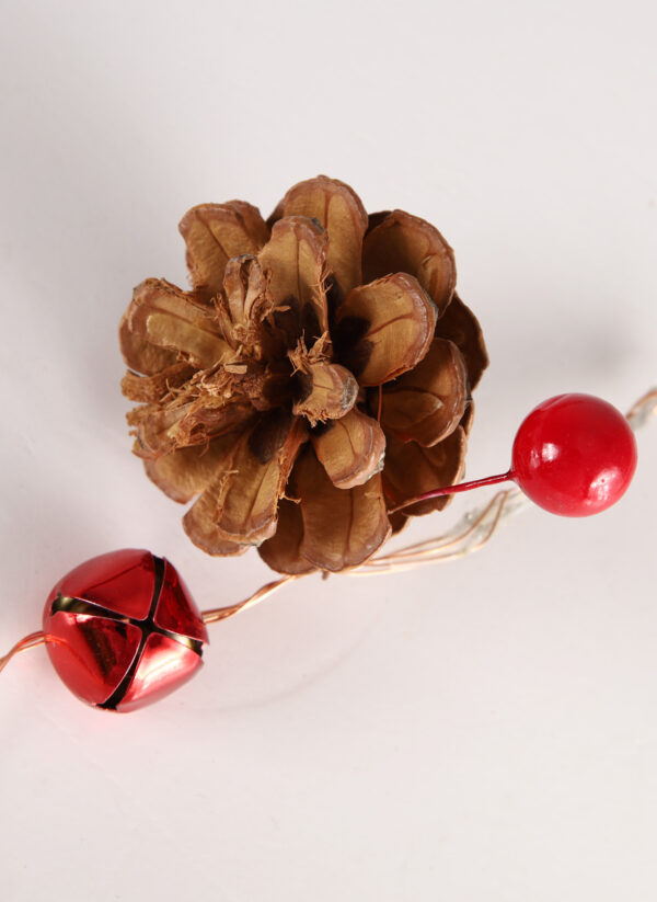 10 FT Pine Cone Christmas String Lights, 30 LEDs Battery Operated Christmas Fairy String Lights for Indoor Outdoor Xmas Tree Decorations