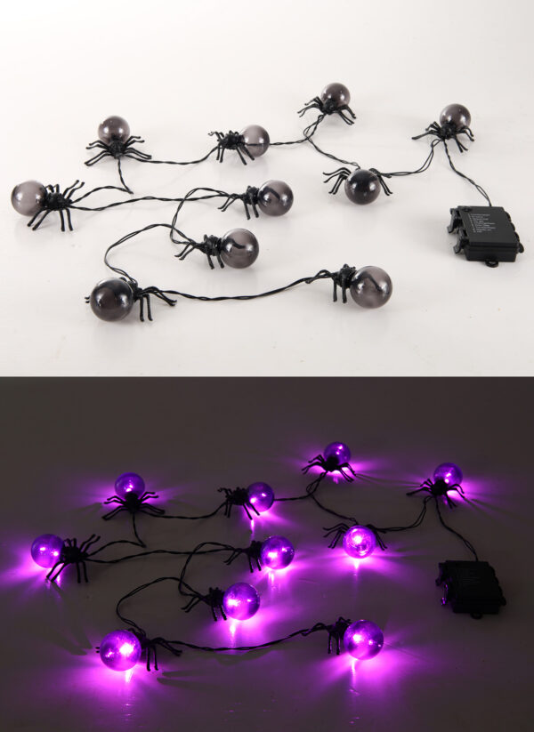 LED Battery-operated Spider Halloween Lights