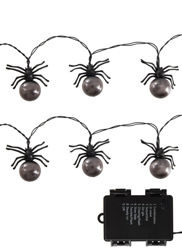 LED Battery-operated Spider Halloween Lights